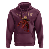 Funny Cowboy Crawfish Hoodie Yee Claw Funny Crawfish Cajun Seafood Festival