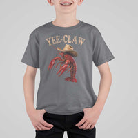 Funny Cowboy Crawfish T Shirt For Kid Yee Claw Funny Crawfish Cajun Seafood Festival