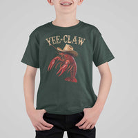 Funny Cowboy Crawfish T Shirt For Kid Yee Claw Funny Crawfish Cajun Seafood Festival