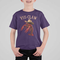 Funny Cowboy Crawfish T Shirt For Kid Yee Claw Funny Crawfish Cajun Seafood Festival