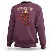 Funny Cowboy Crawfish Sweatshirt Yee Claw Funny Crawfish Cajun Seafood Festival