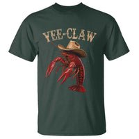 Funny Cowboy Crawfish T Shirt Yee Claw Funny Crawfish Cajun Seafood Festival