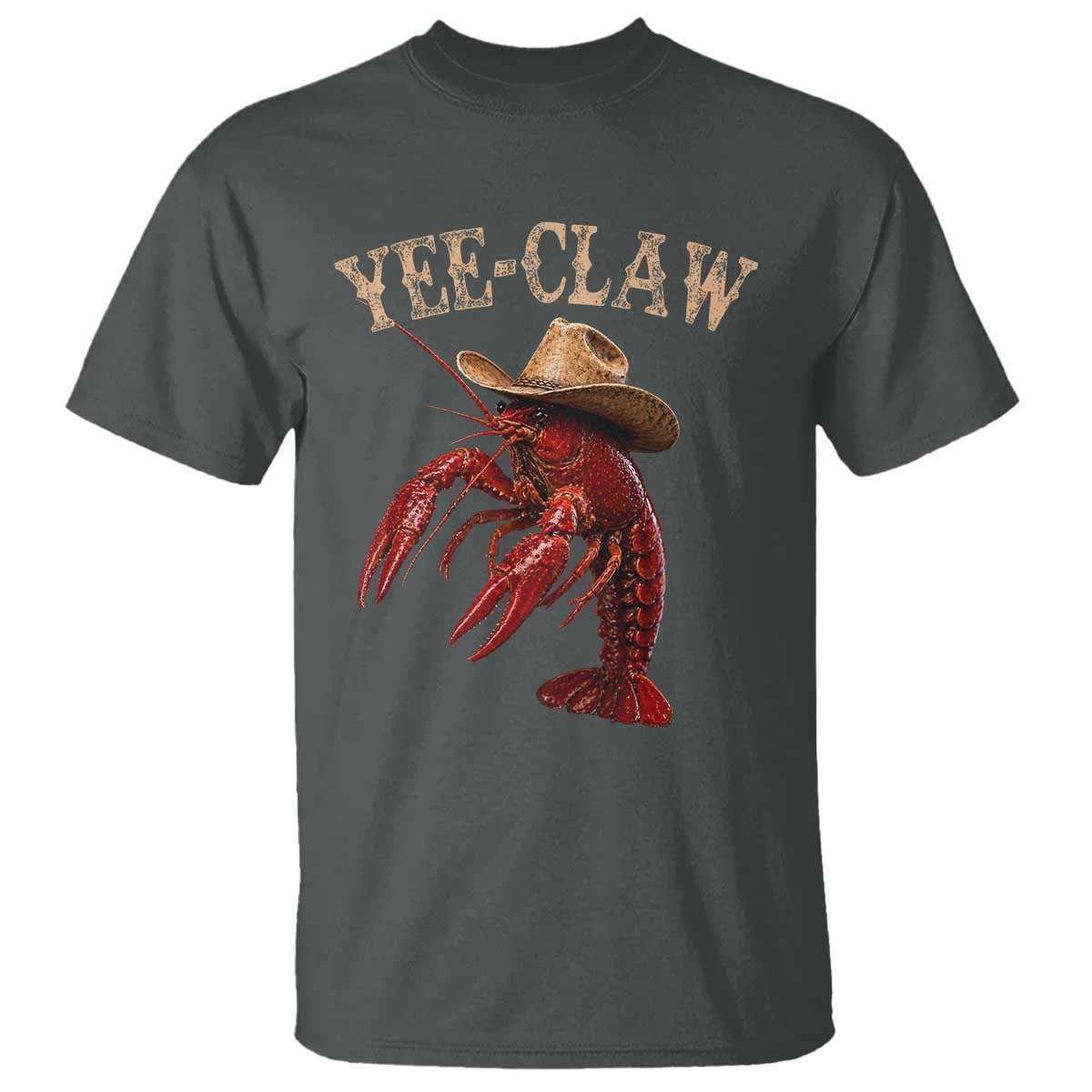 Funny Cowboy Crawfish T Shirt Yee Claw Funny Crawfish Cajun Seafood Festival