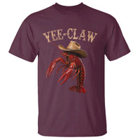 Funny Cowboy Crawfish T Shirt Yee Claw Funny Crawfish Cajun Seafood Festival
