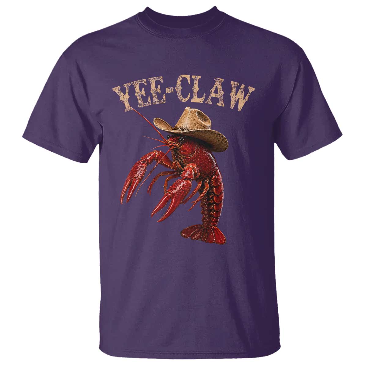 Funny Cowboy Crawfish T Shirt Yee Claw Funny Crawfish Cajun Seafood Festival