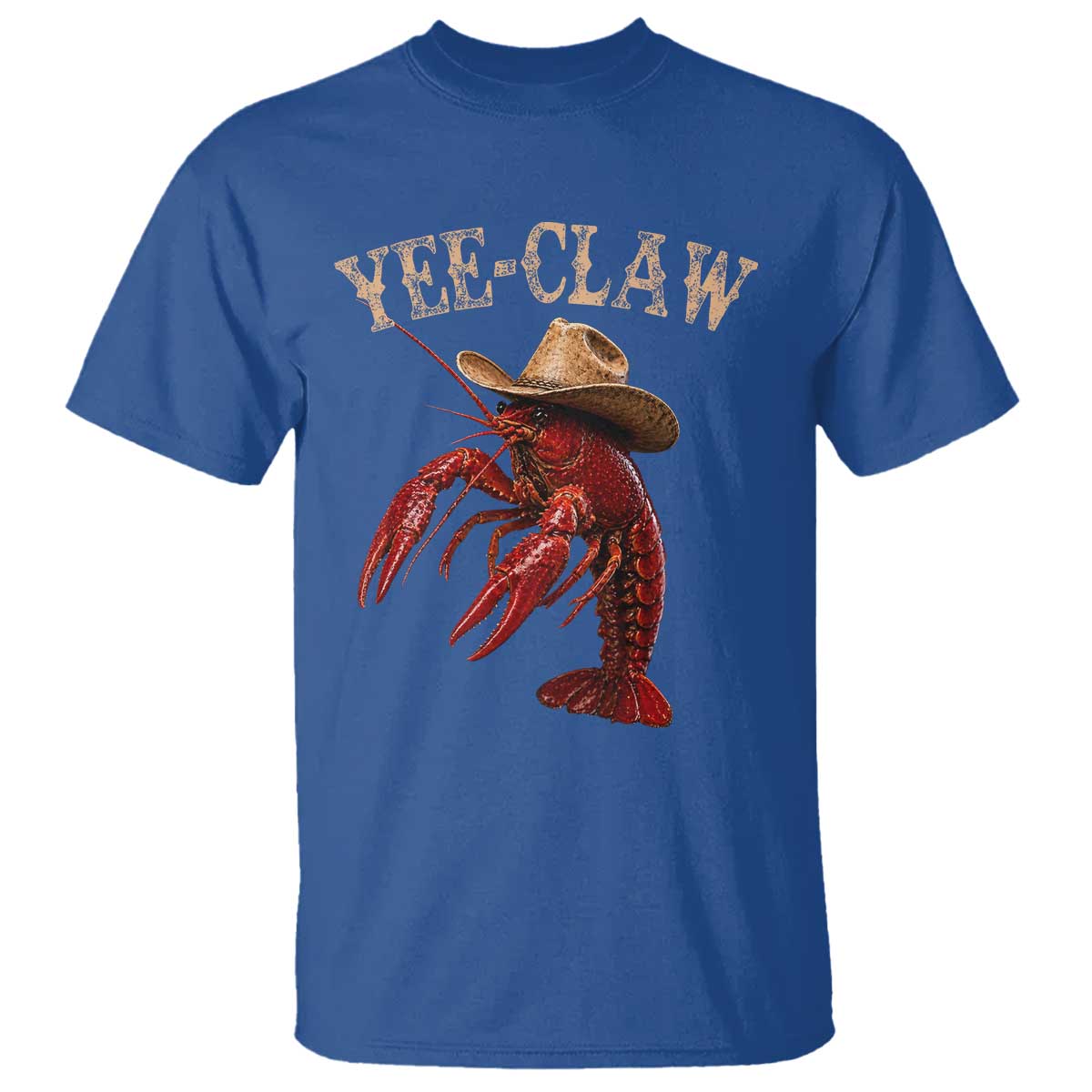 Funny Cowboy Crawfish T Shirt Yee Claw Funny Crawfish Cajun Seafood Festival