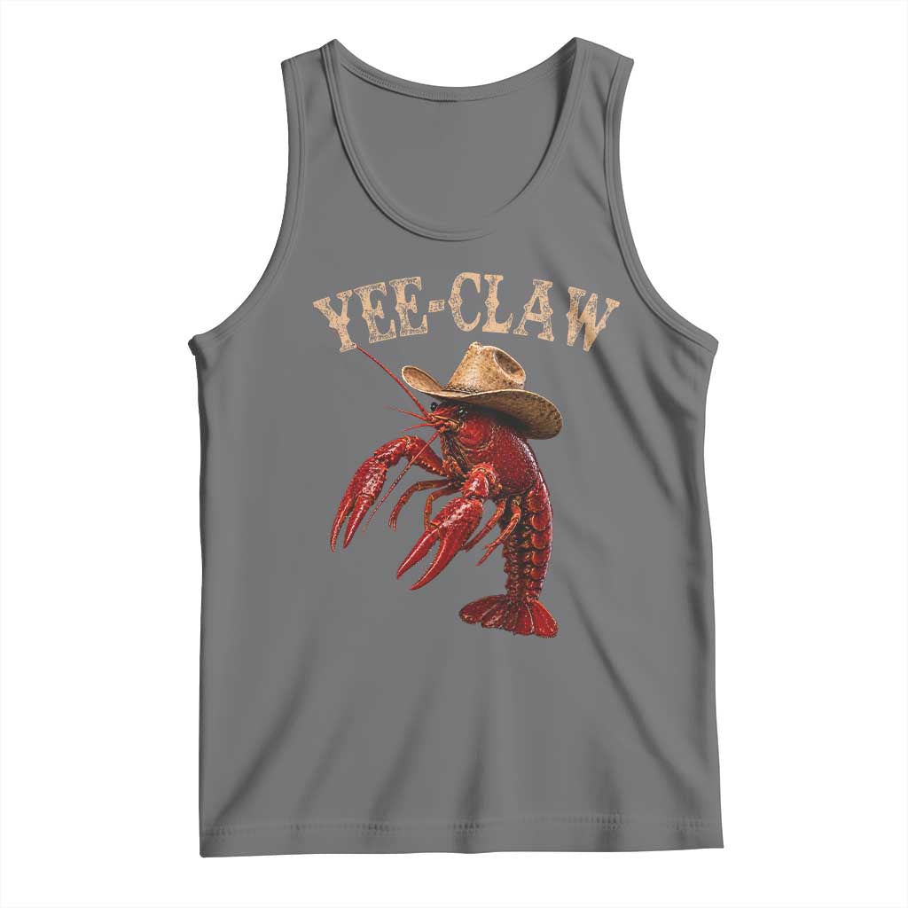 Funny Cowboy Crawfish Tank Top Yee Claw Funny Crawfish Cajun Seafood Festival