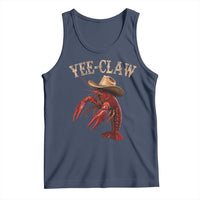 Funny Cowboy Crawfish Tank Top Yee Claw Funny Crawfish Cajun Seafood Festival