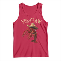 Funny Cowboy Crawfish Tank Top Yee Claw Funny Crawfish Cajun Seafood Festival