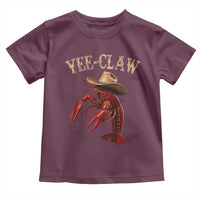 Funny Cowboy Crawfish Toddler T Shirt Yee Claw Funny Crawfish Cajun Seafood Festival