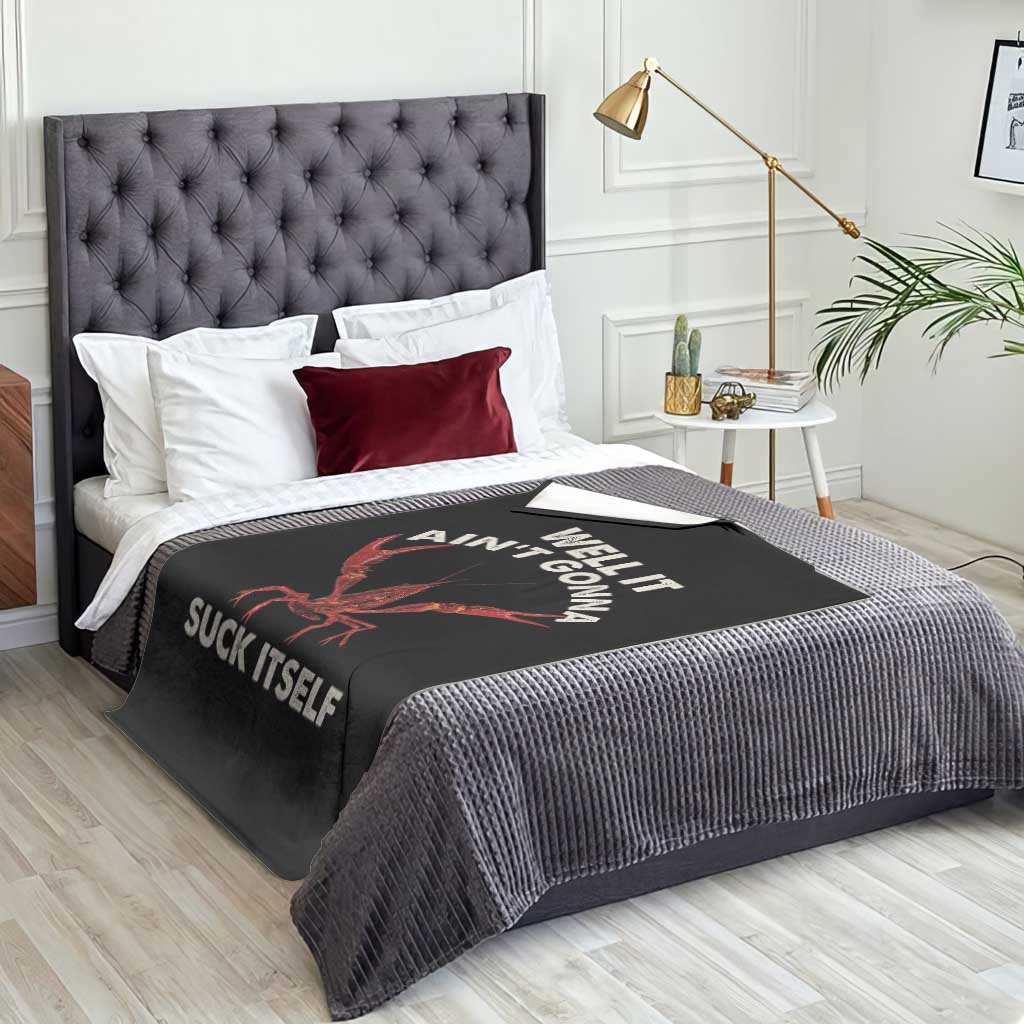 Funny Cajun Crawfish Throw Blanket It Aint Gonna Suck Itself Lobster Crawfish Boil