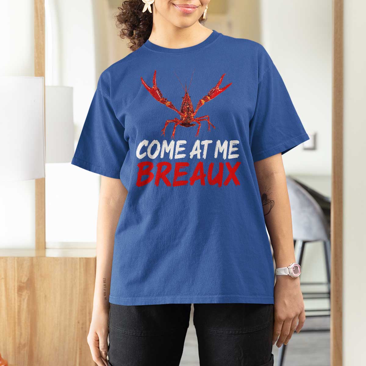 Funny Crawfish T Shirt For Women Come At Me Breaux Cajun Seafood Festival
