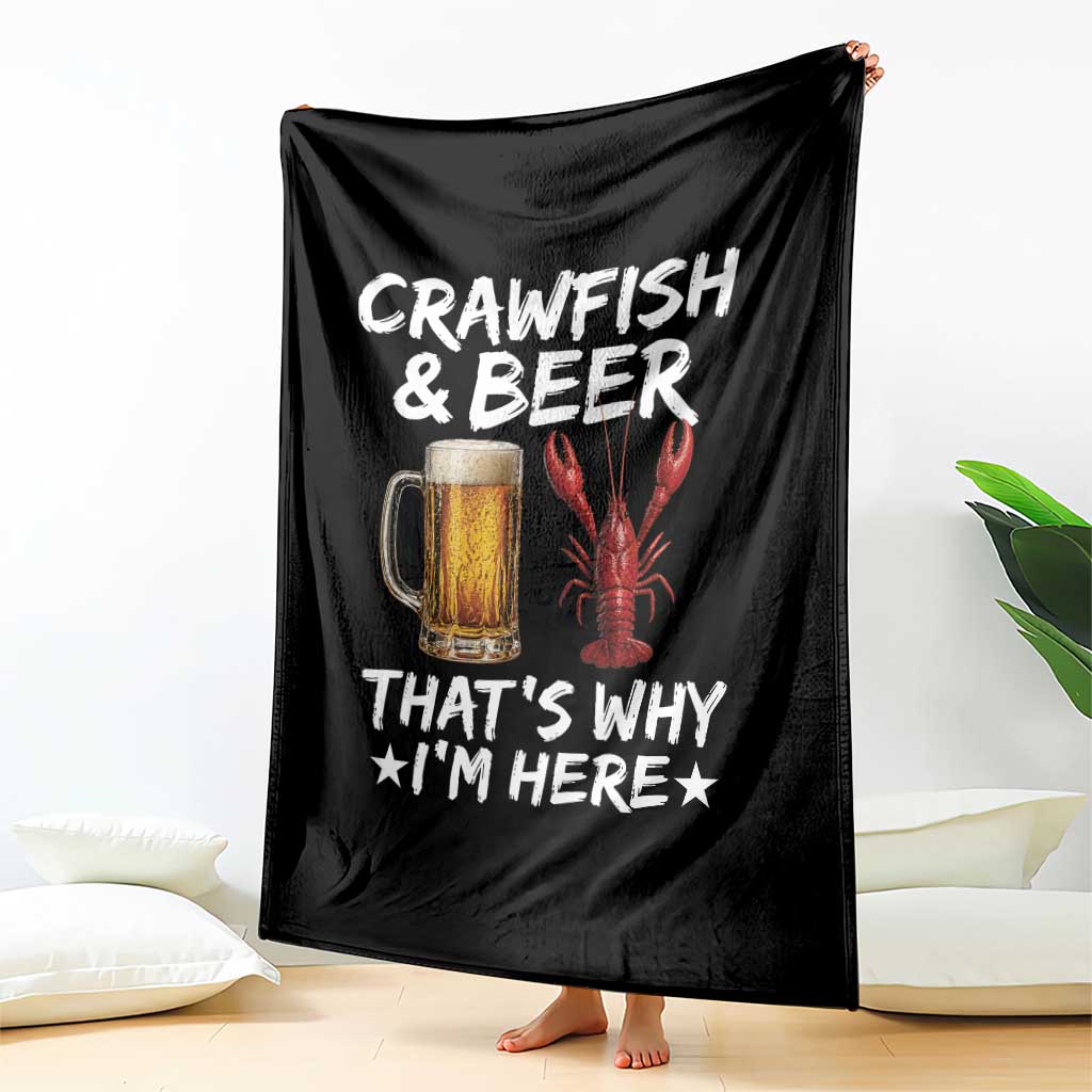 Crawfish Beer Lovers Throw Blanket Funny Crawfish Cajun Seafood Festival Daddy Crawfish