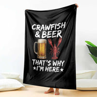 Crawfish Beer Lovers Throw Blanket Funny Crawfish Cajun Seafood Festival Daddy Crawfish