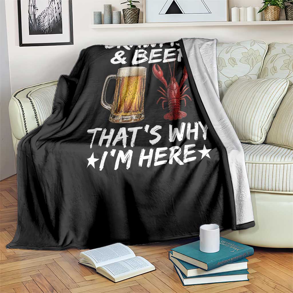 Crawfish Beer Lovers Throw Blanket Funny Crawfish Cajun Seafood Festival Daddy Crawfish