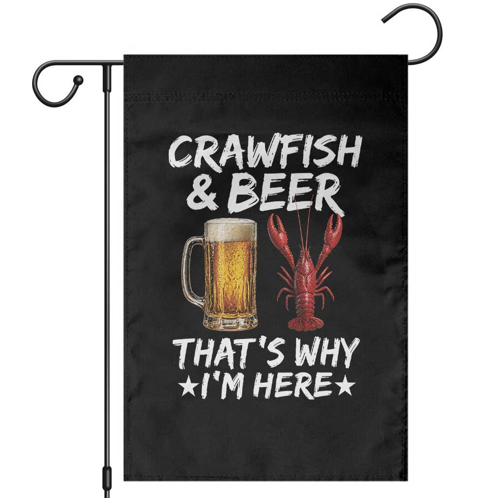 Crawfish Beer Lovers Garden Flag Funny Crawfish Cajun Seafood Festival Daddy Crawfish