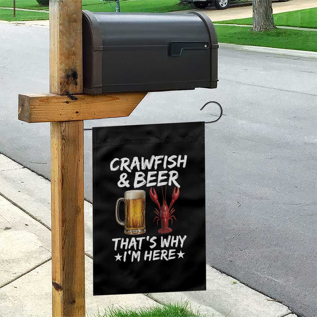 Crawfish Beer Lovers Garden Flag Funny Crawfish Cajun Seafood Festival Daddy Crawfish