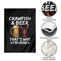 Crawfish Beer Lovers Garden Flag Funny Crawfish Cajun Seafood Festival Daddy Crawfish