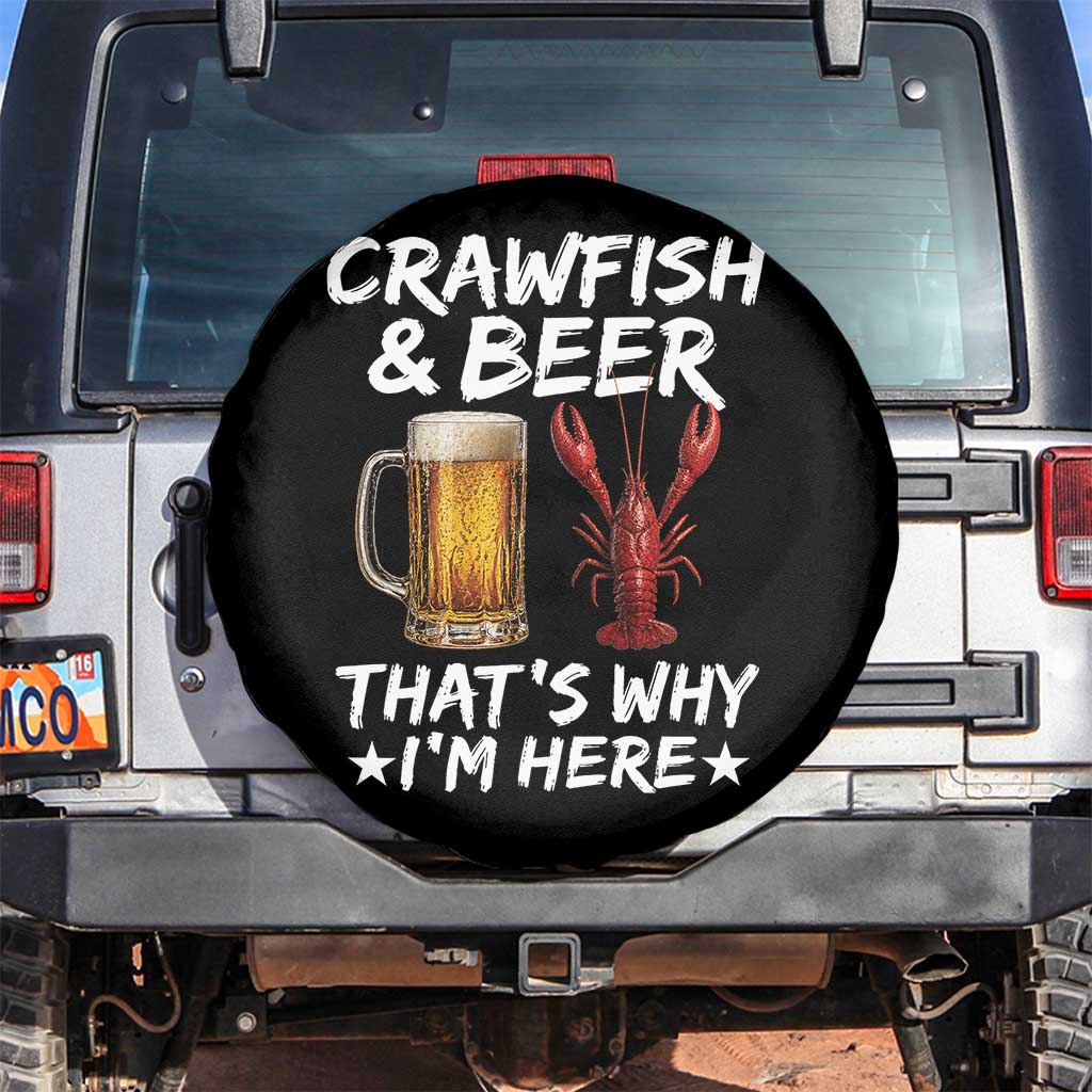 Crawfish Beer Lovers Spare Tire Cover Funny Crawfish Cajun Seafood Festival Daddy Crawfish