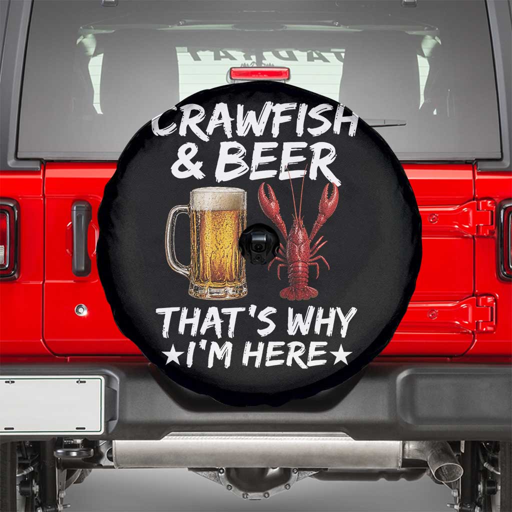 Crawfish Beer Lovers Spare Tire Cover Funny Crawfish Cajun Seafood Festival Daddy Crawfish