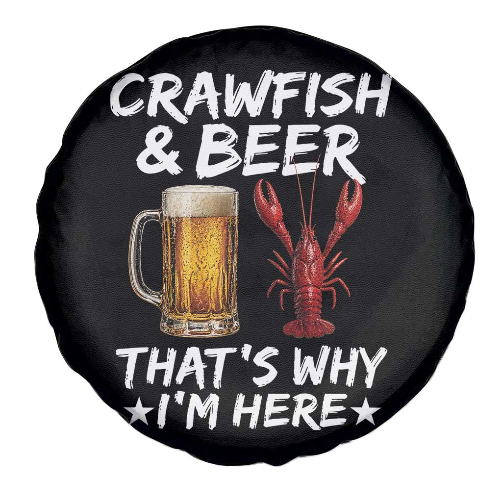 Crawfish Beer Lovers Spare Tire Cover Funny Crawfish Cajun Seafood Festival Daddy Crawfish