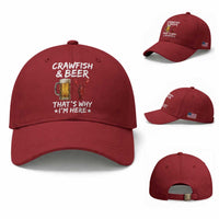 Crawfish Beer Lovers Baseball Cap Funny Crawfish Cajun Seafood Festival Daddy Crawfish