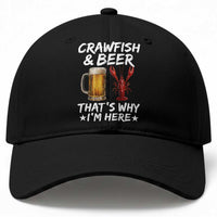 Crawfish Beer Lovers Baseball Cap Funny Crawfish Cajun Seafood Festival Daddy Crawfish
