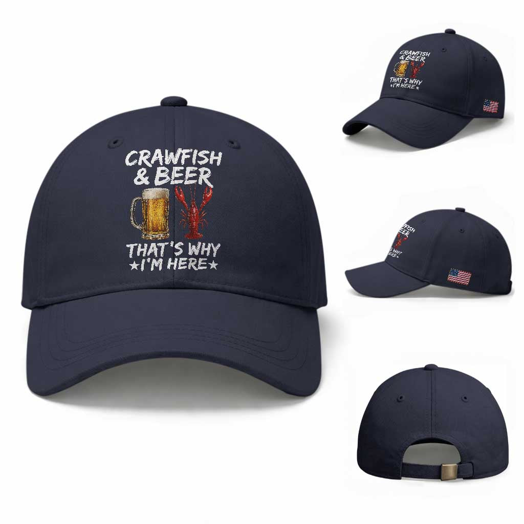 Crawfish Beer Lovers Baseball Cap Funny Crawfish Cajun Seafood Festival Daddy Crawfish