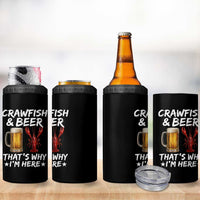Crawfish Beer Lovers 4 in 1 Can Cooler Tumbler Funny Crawfish Cajun Seafood Festival Daddy Crawfish