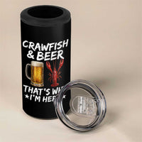 Crawfish Beer Lovers 4 in 1 Can Cooler Tumbler Funny Crawfish Cajun Seafood Festival Daddy Crawfish