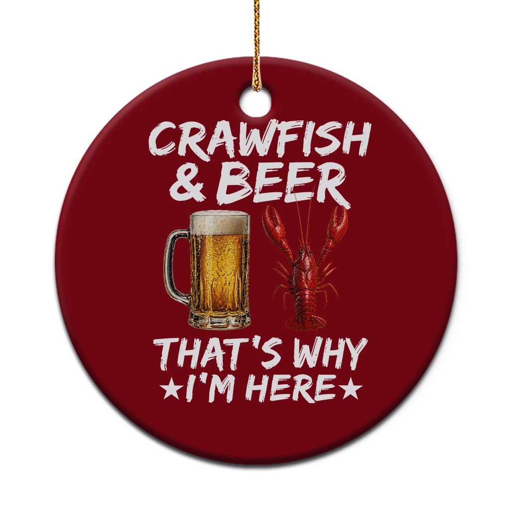 Crawfish Beer Lovers Ceramic Ornament Funny Crawfish Cajun Seafood Festival Daddy Crawfish