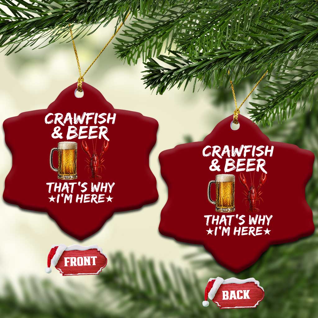 Crawfish Beer Lovers Ceramic Ornament Funny Crawfish Cajun Seafood Festival Daddy Crawfish