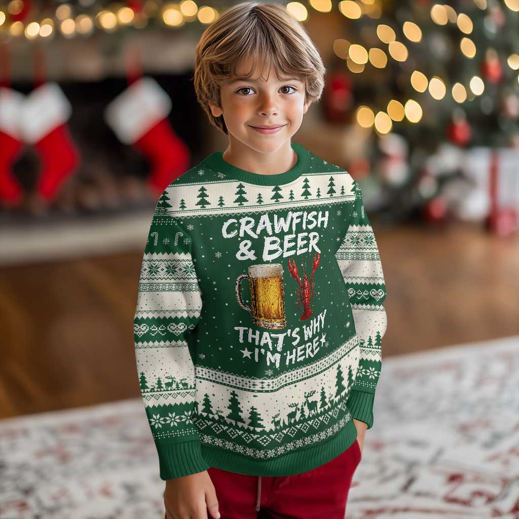 Crawfish Beer Lovers Ugly Christmas Sweater Funny Crawfish Cajun Seafood Festival Daddy Crawfish