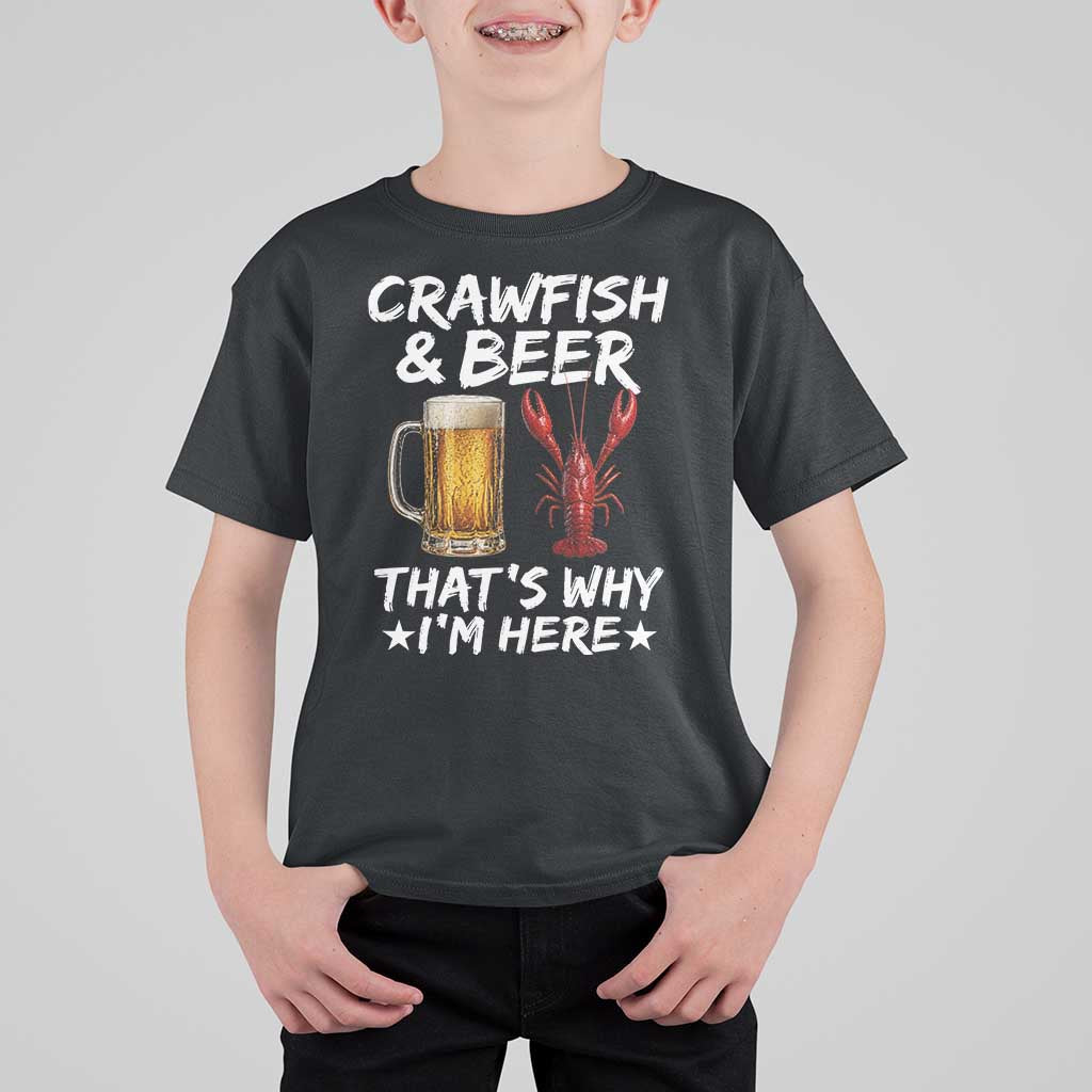 Crawfish Beer Lovers T Shirt For Kid Funny Crawfish Cajun Seafood Festival Daddy Crawfish