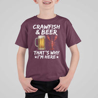Crawfish Beer Lovers T Shirt For Kid Funny Crawfish Cajun Seafood Festival Daddy Crawfish