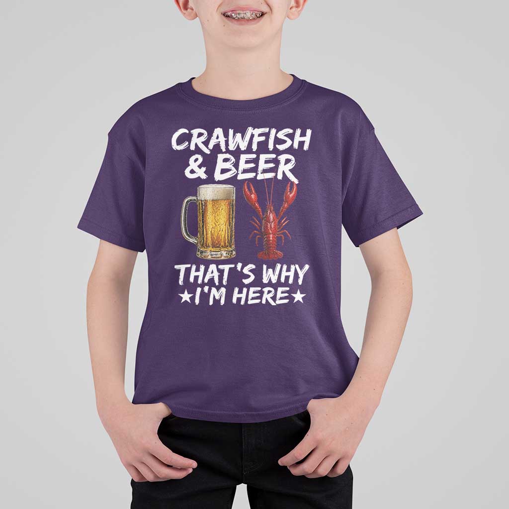Crawfish Beer Lovers T Shirt For Kid Funny Crawfish Cajun Seafood Festival Daddy Crawfish
