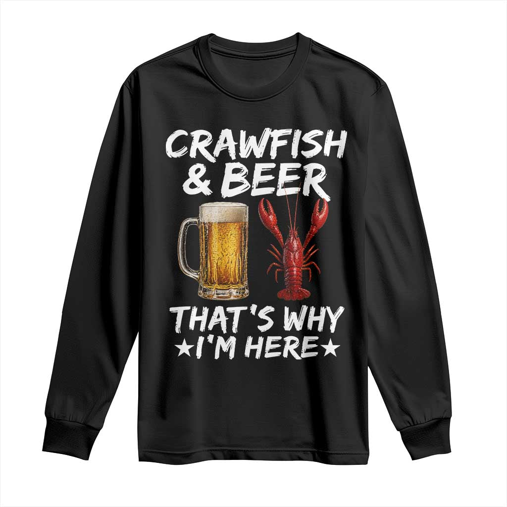 Crawfish Beer Lovers Long Sleeve Shirt Funny Crawfish Cajun Seafood Festival Daddy Crawfish