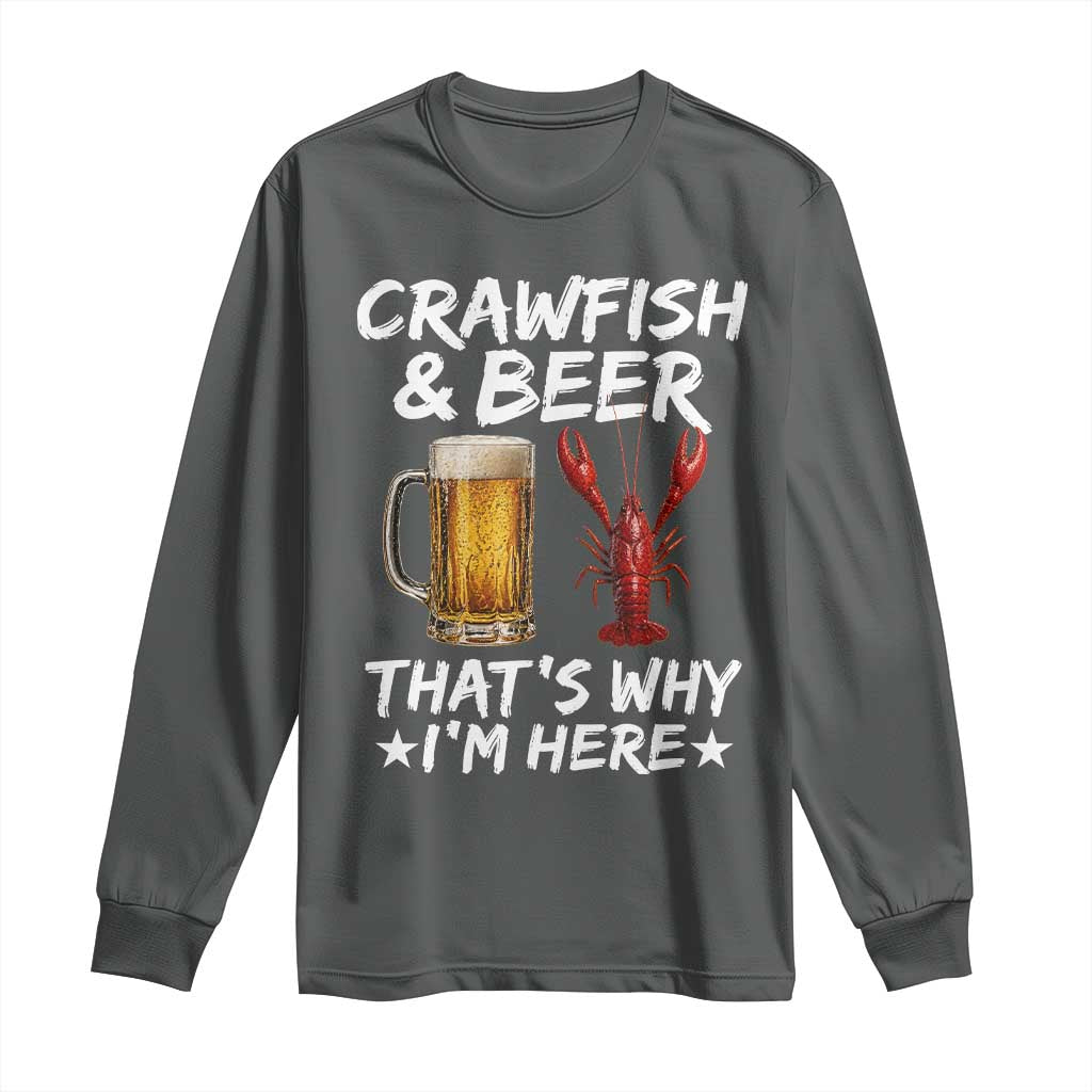 Crawfish Beer Lovers Long Sleeve Shirt Funny Crawfish Cajun Seafood Festival Daddy Crawfish