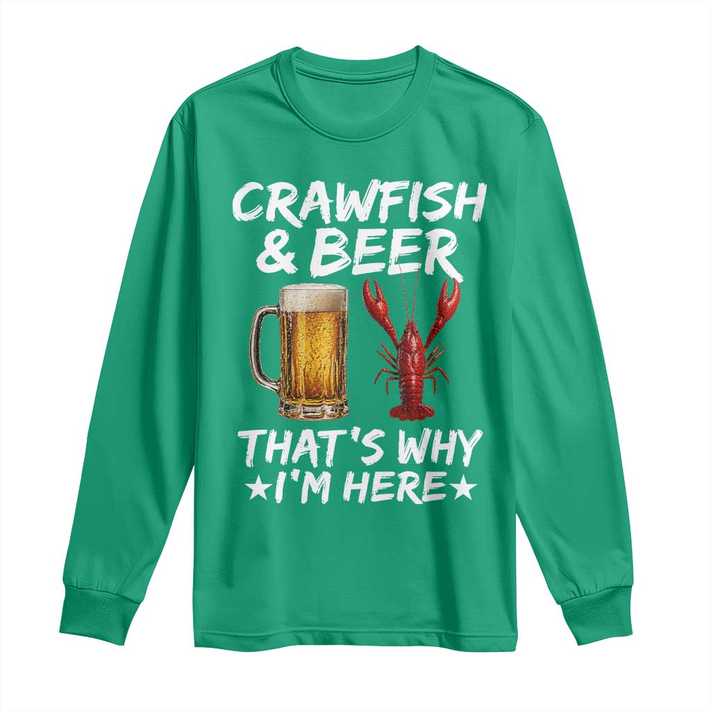 Crawfish Beer Lovers Long Sleeve Shirt Funny Crawfish Cajun Seafood Festival Daddy Crawfish