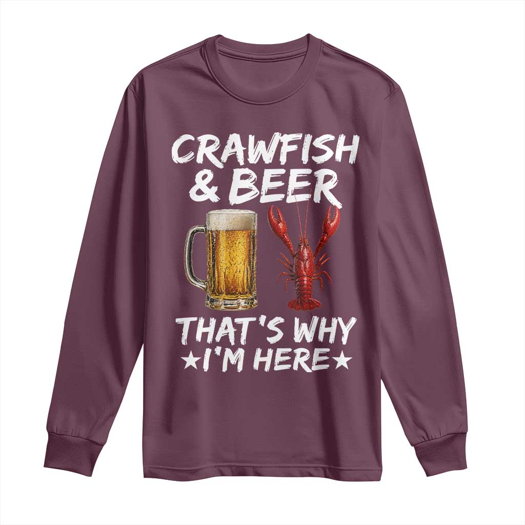 Crawfish Beer Lovers Long Sleeve Shirt Funny Crawfish Cajun Seafood Festival Daddy Crawfish