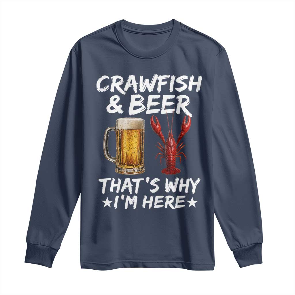 Crawfish Beer Lovers Long Sleeve Shirt Funny Crawfish Cajun Seafood Festival Daddy Crawfish