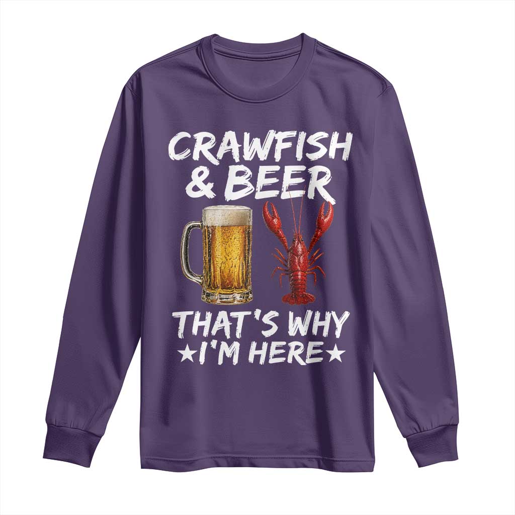 Crawfish Beer Lovers Long Sleeve Shirt Funny Crawfish Cajun Seafood Festival Daddy Crawfish