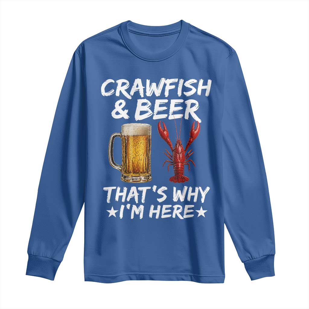 Crawfish Beer Lovers Long Sleeve Shirt Funny Crawfish Cajun Seafood Festival Daddy Crawfish