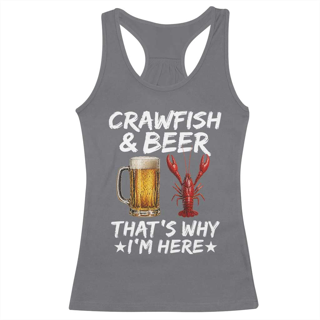 Crawfish Beer Lovers Racerback Tank Top Funny Crawfish Cajun Seafood Festival Daddy Crawfish