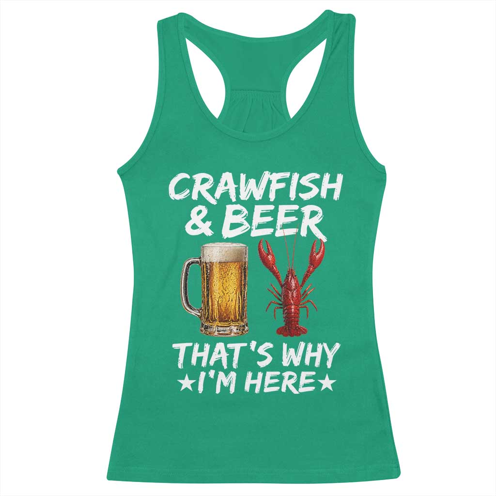 Crawfish Beer Lovers Racerback Tank Top Funny Crawfish Cajun Seafood Festival Daddy Crawfish