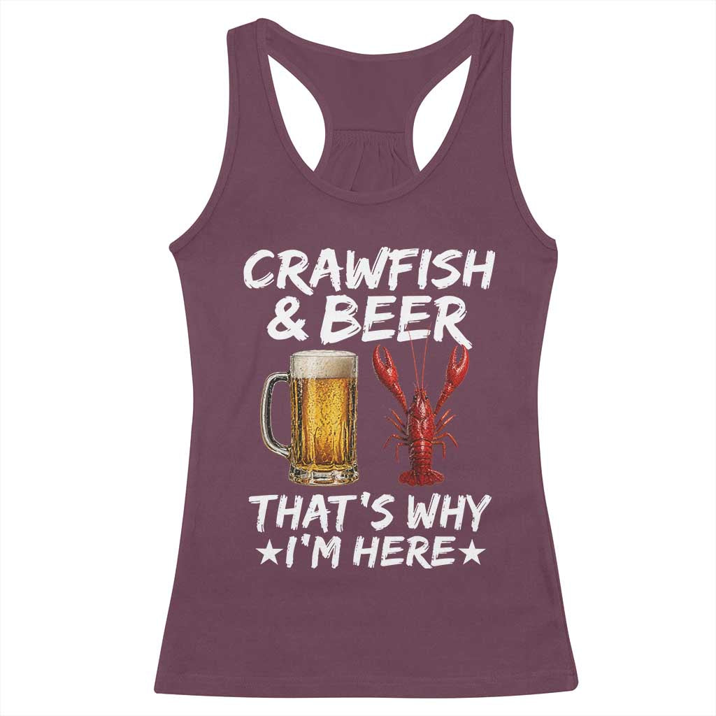 Crawfish Beer Lovers Racerback Tank Top Funny Crawfish Cajun Seafood Festival Daddy Crawfish
