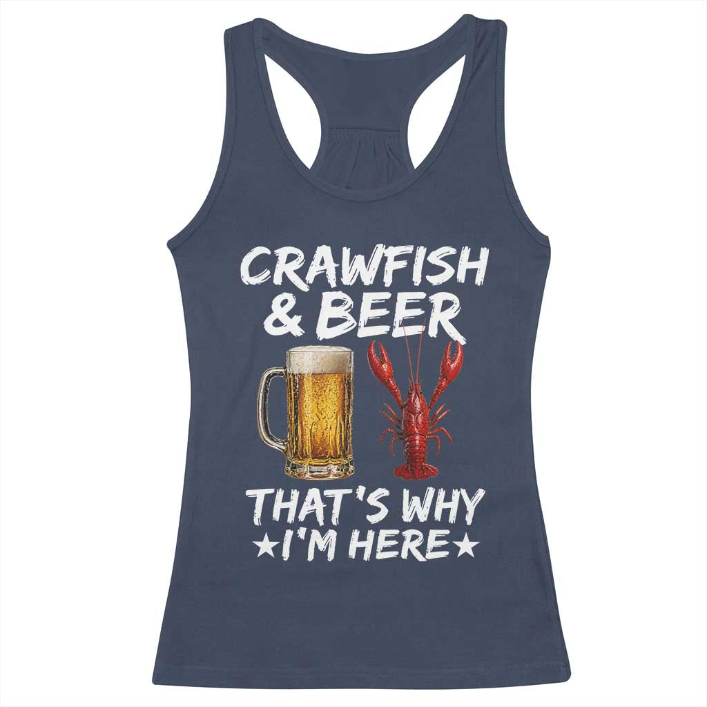 Crawfish Beer Lovers Racerback Tank Top Funny Crawfish Cajun Seafood Festival Daddy Crawfish