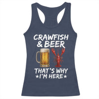 Crawfish Beer Lovers Racerback Tank Top Funny Crawfish Cajun Seafood Festival Daddy Crawfish