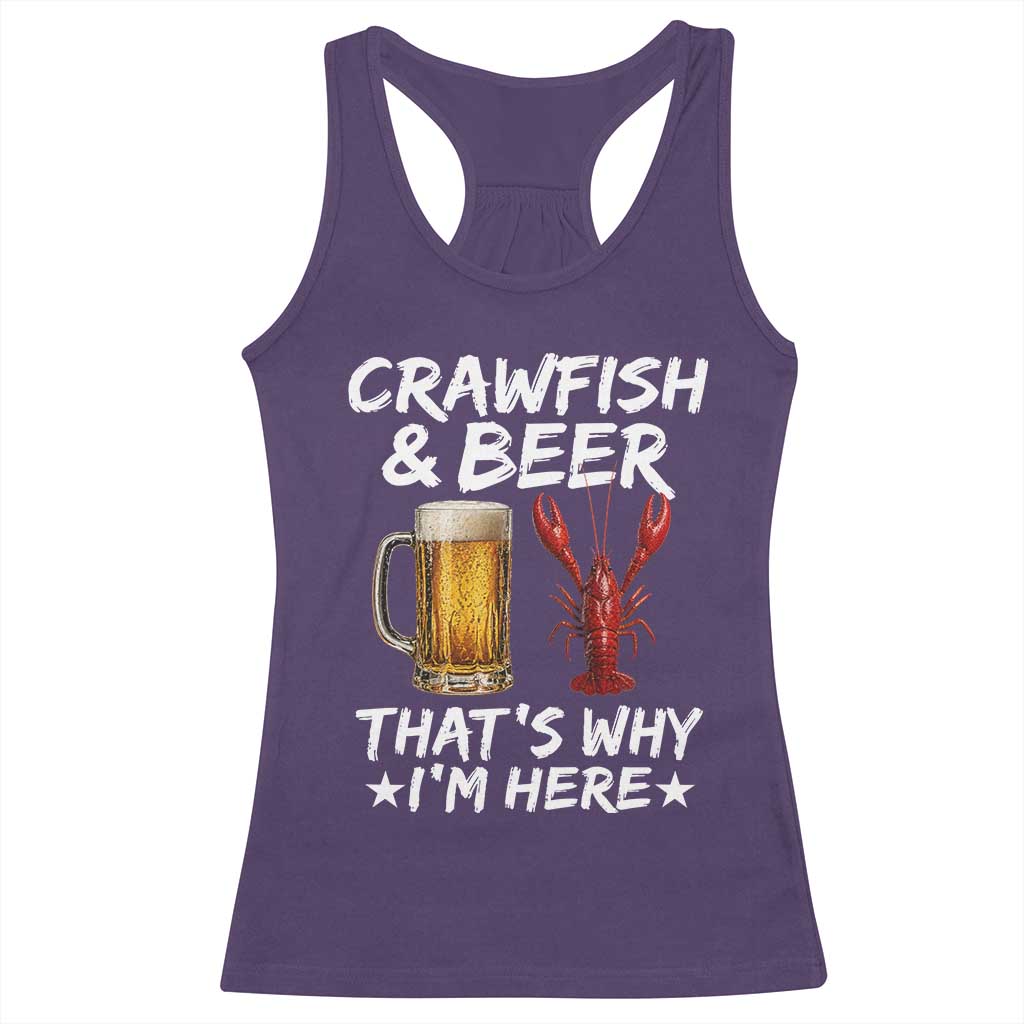 Crawfish Beer Lovers Racerback Tank Top Funny Crawfish Cajun Seafood Festival Daddy Crawfish