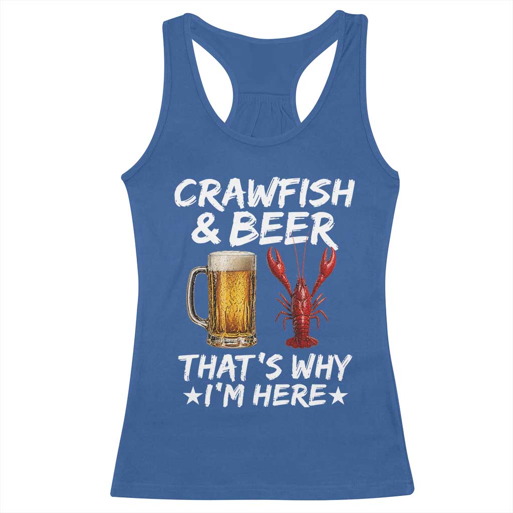 Crawfish Beer Lovers Racerback Tank Top Funny Crawfish Cajun Seafood Festival Daddy Crawfish